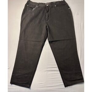 VTG ARJUN Overdye Black Denim Jeans W44 L30 Loose Fit 100% Cotton Mens Baggy
